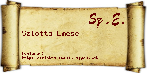 Szlotta Emese névjegykártya